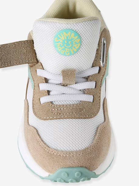 Elasticated Synthetic Trainers for Children set beige+set pink 