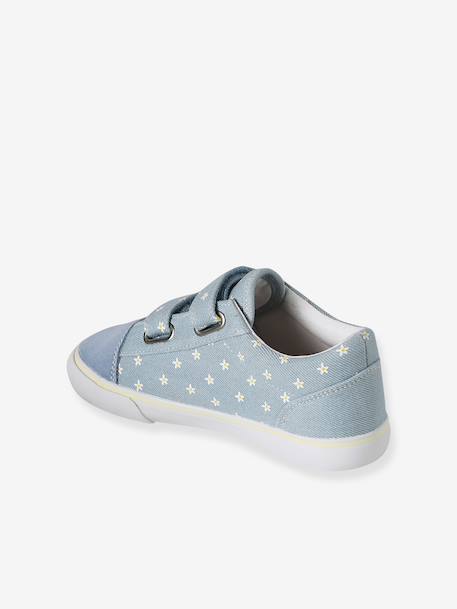 Synthetic trainers with touch 'n' close fastening for babies denim blue 