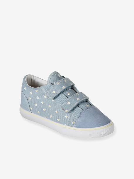Synthetic trainers with touch 'n' close fastening for babies denim blue 