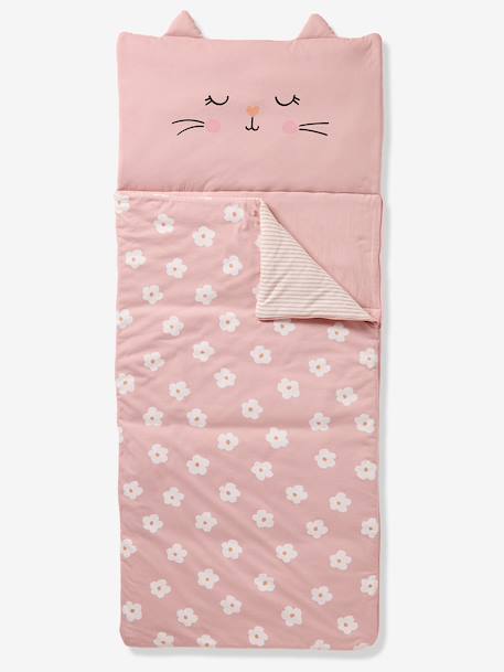 FLEURS CHAT sleeping bag printed pink 