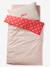 Duvet cover set + pillowcase MY HEART printed pink 