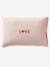 Duvet cover set + pillowcase MY HEART printed pink 