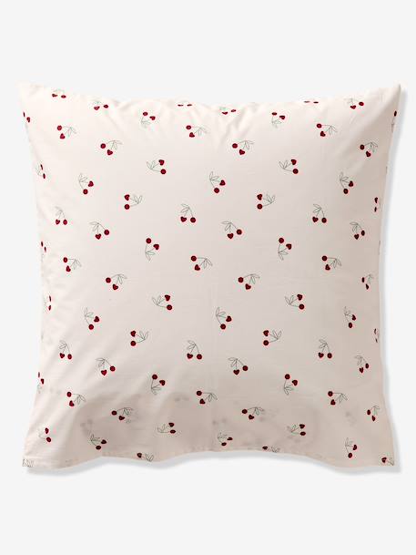 Duvet Cover & Pillowcase Set with Recycled Cotton, CHERRY STRIPES striped red 