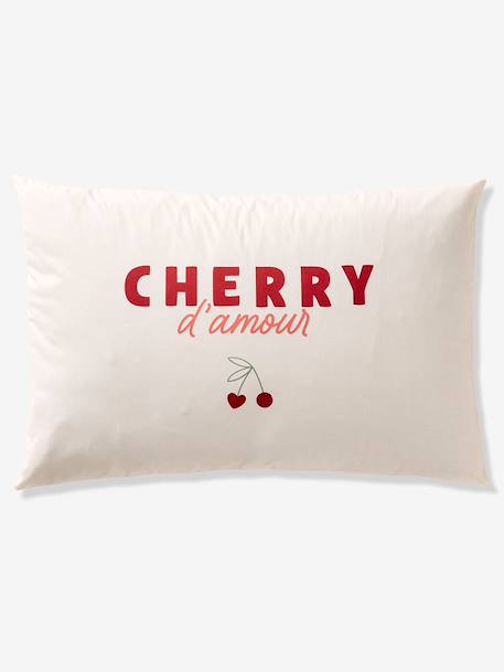 Duvet Cover & Pillowcase Set with Recycled Cotton, CHERRY STRIPES striped red 