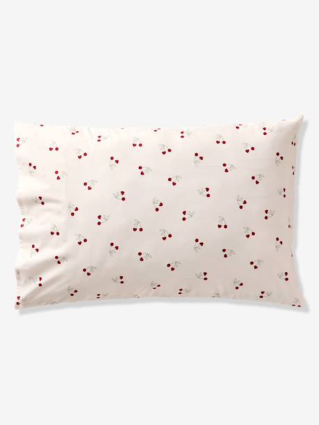Duvet Cover & Pillowcase Set with Recycled Cotton, CHERRY STRIPES striped red 