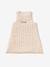 Customisable organic muslin sleeveless baby sleeping bag IN THE CLOUDS ecru 