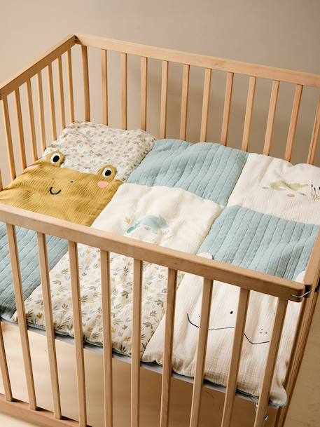 Floor mattress / Play mat in patchwork cotton muslin BAYOU multicoloured 