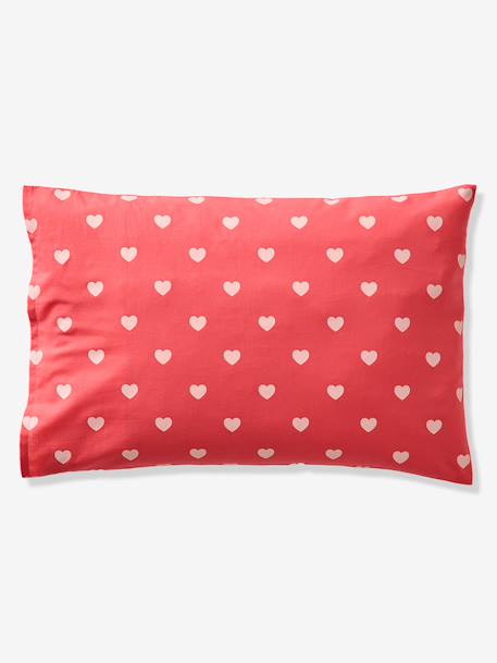 Duvet cover set + pillowcase MY HEART printed pink 