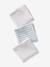 Pack of 3 cotton muslin squares IN THE CLOUDS printed white 