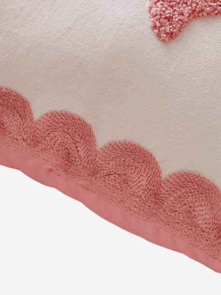 Scalloped-edge cushion ecru 