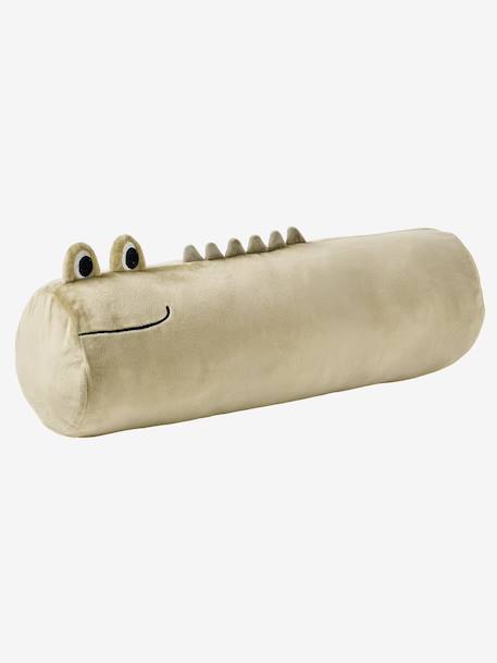 Crocodile bolster cushion BAYOU green 