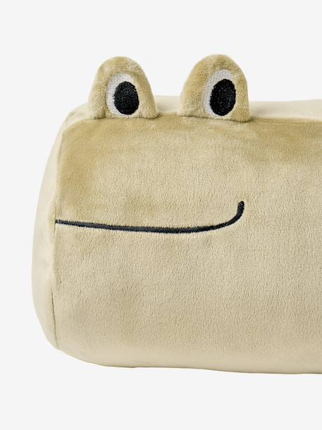 Crocodile bolster cushion BAYOU green 