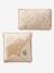 Pack of 2 BABYLON cushions in cotton gauze beige 