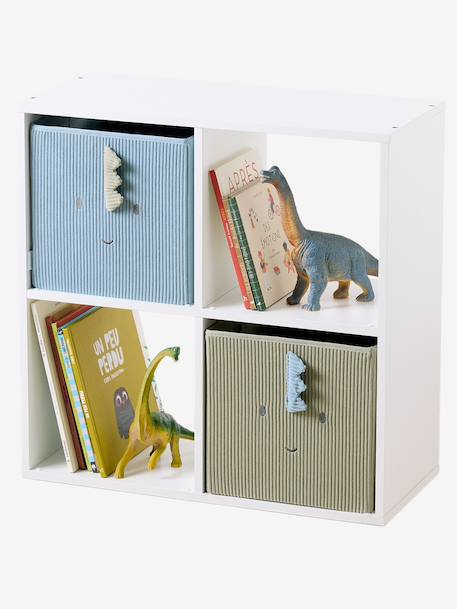 Set of 2 Minisaurus Dino Storage Tubs in Corduroy sage green 