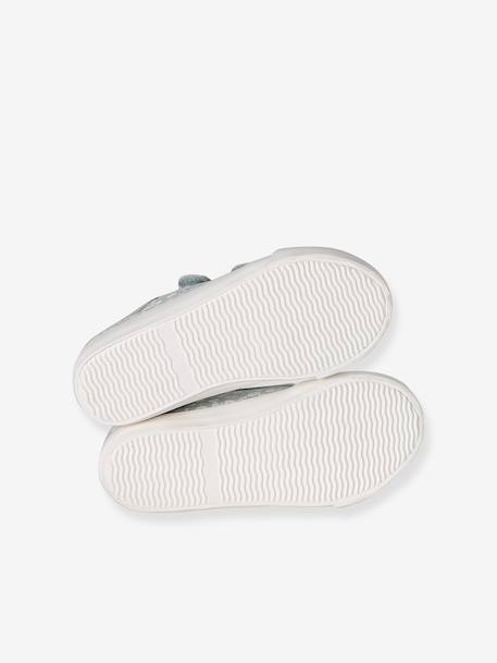 Girls' synthetic trainers with touch 'n' close fastening sage green 