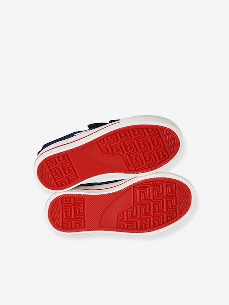 Boys' synthetic trainers with touch 'n' close fastening navy blue 