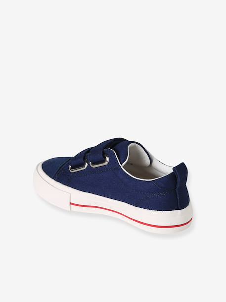 Boys' synthetic trainers with touch 'n' close fastening navy blue 