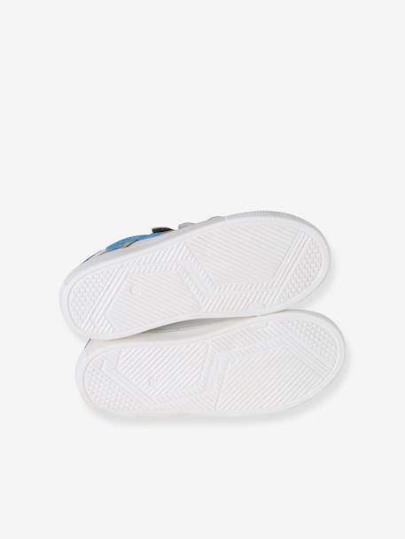 Trainers with Leather Hook-&-Loop Straps for Children ecru+set white 