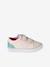 Girl's synthetic trainers printed beige 