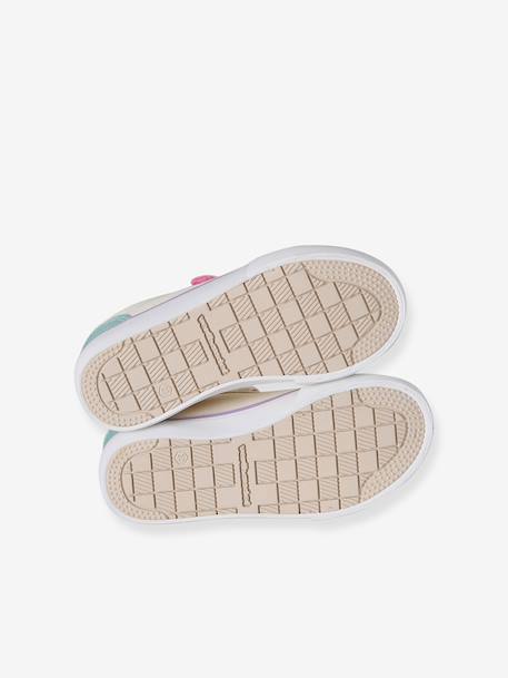 Girl's synthetic trainers printed beige 