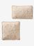 Pack of 2 BABYLON cushions in cotton gauze beige 