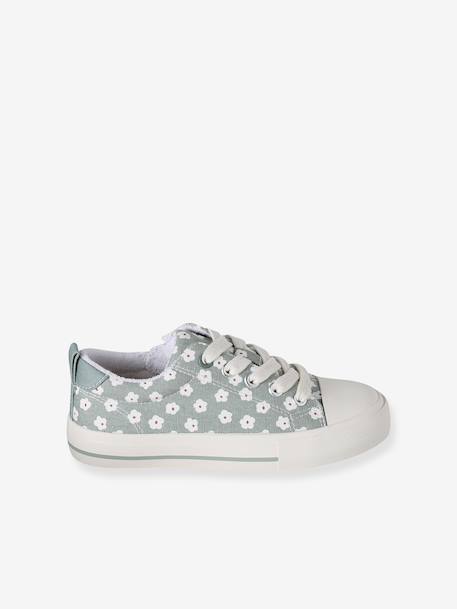 Trainers in Fancy Fabric, for Girls blush+printed green 