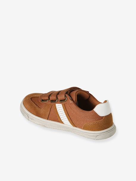 Synthetic Trainers with Hook-&-Loop Fasteners for Boys brown 