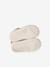 Soft Leather Pram Shoes for Babies, Designed for Crawling gold+rose 