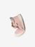 Soft Leather Pram Shoes for Babies, Designed for Crawling gold+rose 