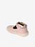 Soft Leather Pram Shoes for Babies, Designed for Crawling gold+rose 
