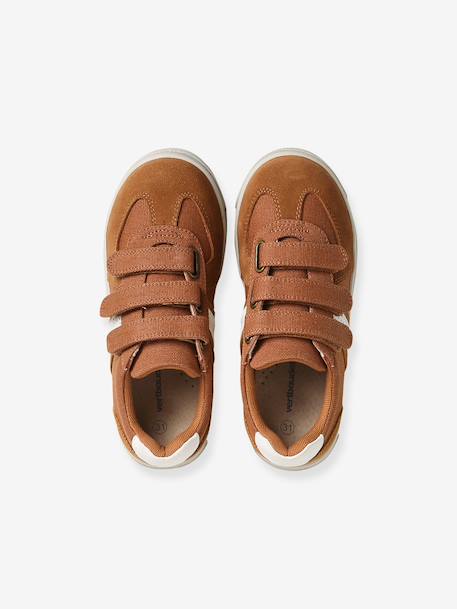Trainers with textile and touch-and-close fastening for children brown 
