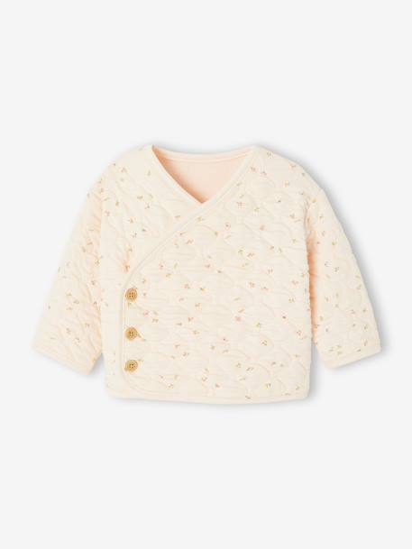 Wrap-Over Cardigan with Front Opening for Newborn Babies anthracite+marl beige+vanilla 