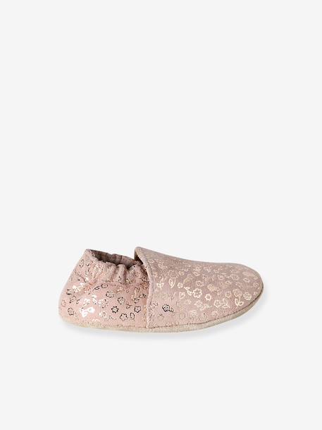 Supple Leather Shoes with Elastic, for Babies gold+night blue+old rose+printed pink+printed white+rosy+set pink 