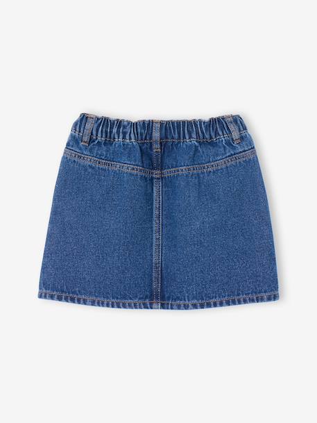 Girls' denim skirt light blue+medium blue 