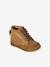 Lace-Up Soft Leather Boots for Babies, Designed for First Steps 6509+camel+iridescent beige 
