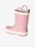 Wellies in Printed Natural Rubber for Children printed beige+printed pink 