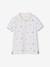 Printed polo shirt for boys ecru+khaki 