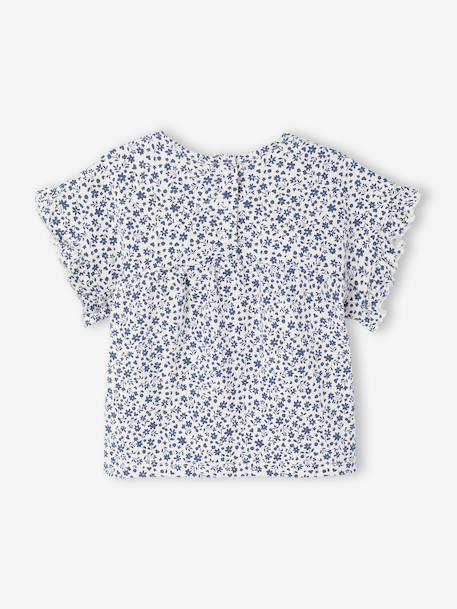 Fancy T-Shirt for Baby Girls ecru+navy blue 