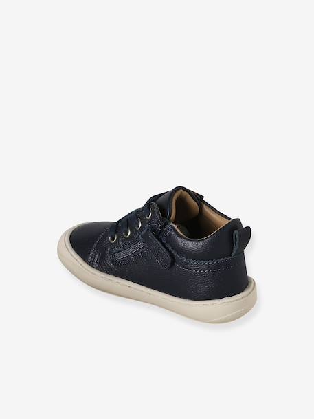 Soft Leather Lace-Up Boots, Designed for First Steps blue+camel+khaki+navy blue+set blue 