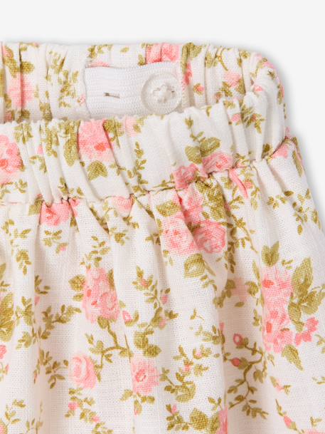 Printed Midi Skirt for Girls ecru 