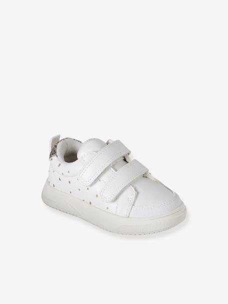 Trainers with touch 'n' close fastening for babies printed white 
