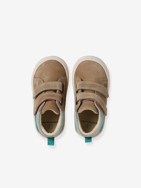 Pair of Soft Leather Boots for Babies, Designed for First Steps beige+blue+brown+electric blue+green+ocean blue+ochre+sage green+set beige+set brown+set green 
