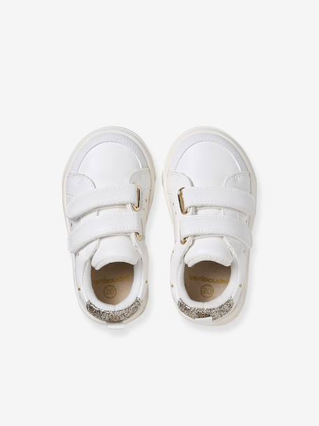 Trainers with touch 'n' close fastening for babies printed white 