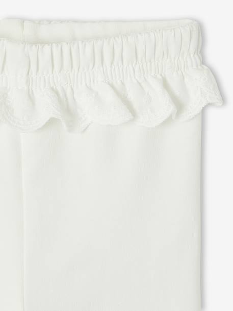 Jersey Knit Leggings for Newborn Girls ecru 