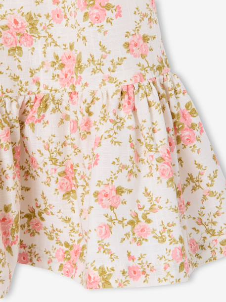 Printed Midi Skirt for Girls ecru 