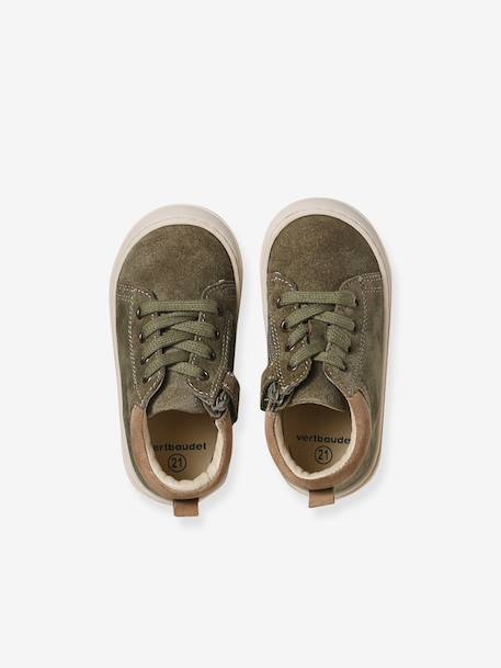 Soft Leather Lace-Up Boots, Designed for First Steps blue+camel+khaki+navy blue+set blue 