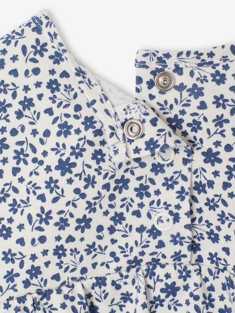 Fancy T-Shirt for Baby Girls ecru+navy blue 