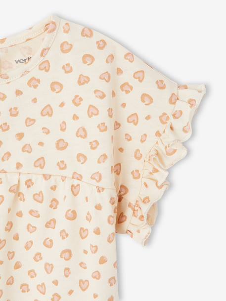 Fancy T-Shirt for Baby Girls ecru+navy blue 