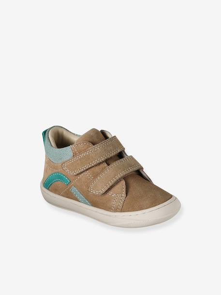 Pair of Soft Leather Boots for Babies, Designed for First Steps beige+blue+brown+electric blue+green+ocean blue+ochre+sage green+set beige+set brown+set green 