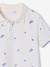 Printed polo shirt for boys ecru+khaki 